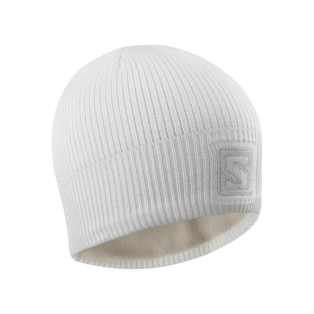 4201 Unisex Logo Beanie, White/Lunar Rock, One Size Fits All
